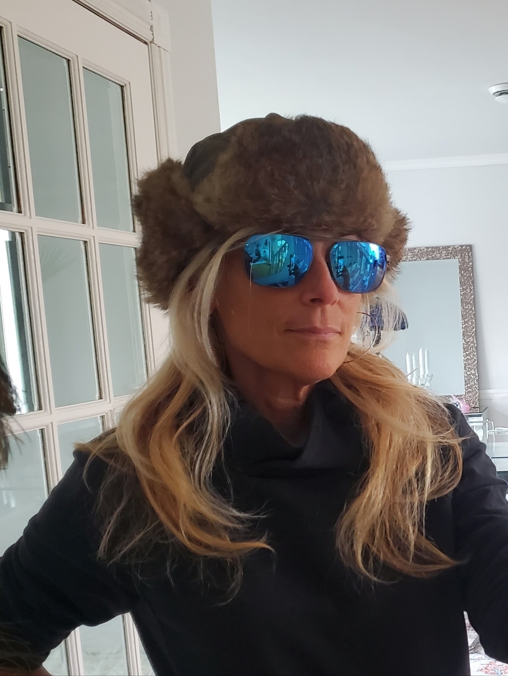 Rabbit Fur Khaki Trapper Trooper Ear Hat